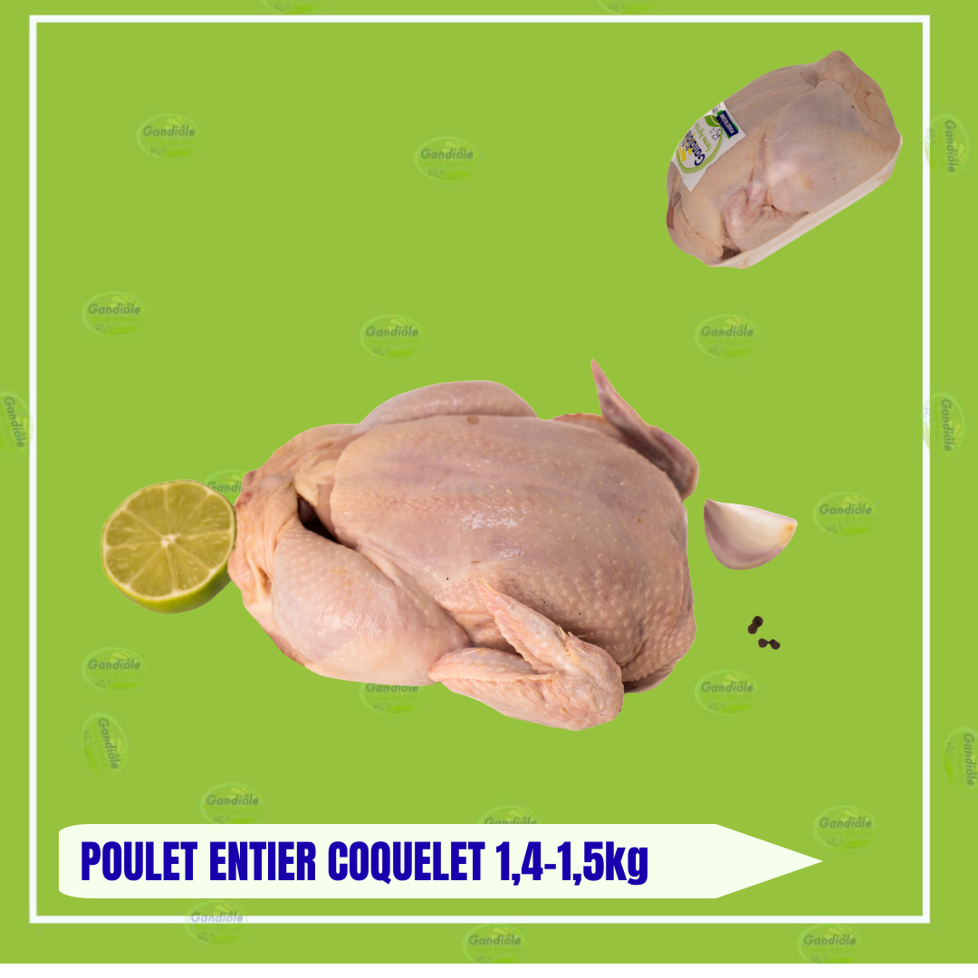Poulet entier - 1,4 et 1,5KG