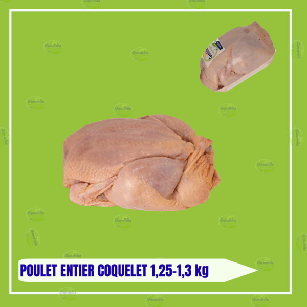 Poulet entier - 1,25 et 1,3KG